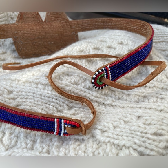 Vintage Maasai African Beaded Belt/Maasai Moran Mid-Century/Functional?️Tribal main image 5